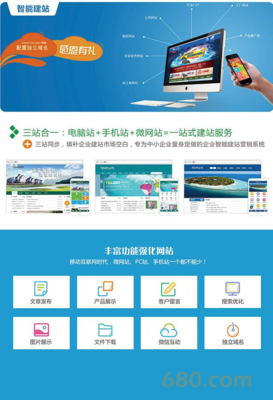 三网通智能建站、手机站、微网站、PC站